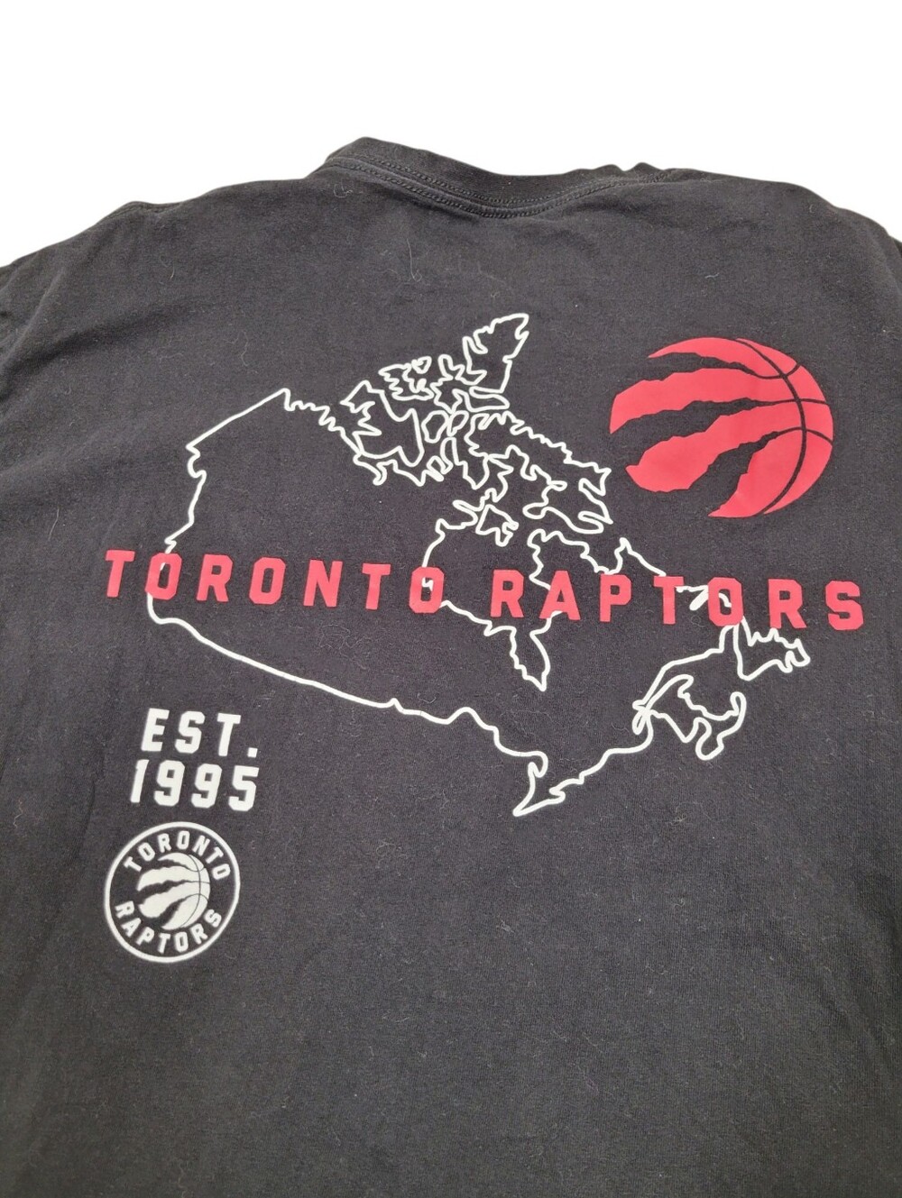 NBA Toronto Raptors Black Graphic Top Tee T-shirt Size: XL